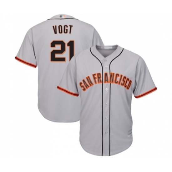 Youth San Francisco Giants #21 Stephen Vogt Replica Grey Road Cool Base Baseball Jersey - Ujersey