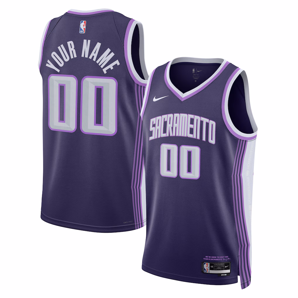 Unisex Sacramento Kings Nike Purple 2025/26 City Edition Swingman Custom Jersey - SUjersey01