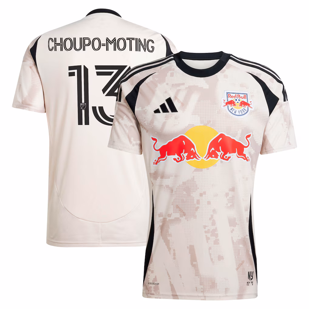 Men's New York Red Bulls Eric Maxim Choupo-Moting adidas Tan 2025 Stone Kit Replica Player Jersey - Ujersey NHL