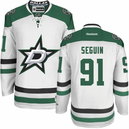 Women's Reebok Dallas Stars #91 Tyler Seguin Authentic White Away NHL Jersey - Ujersey