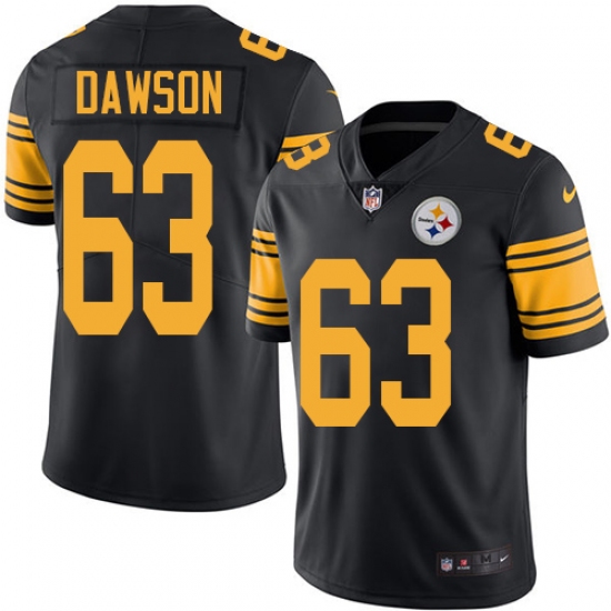 Youth Nike Pittsburgh Steelers #63 Dermontti Dawson Limited Black Rush Vapor Untouchable NFL Jersey - Ujersey