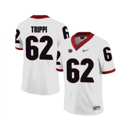 Georgia Bulldogs 62 Charlie Trippi White College Football Jersey - Ujersey