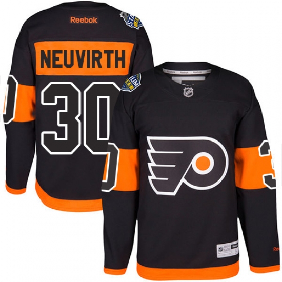 Men's Reebok Philadelphia Flyers #30 Michal Neuvirth Premier Black 2017 Stadium Series NHL Jersey - Ujersey
