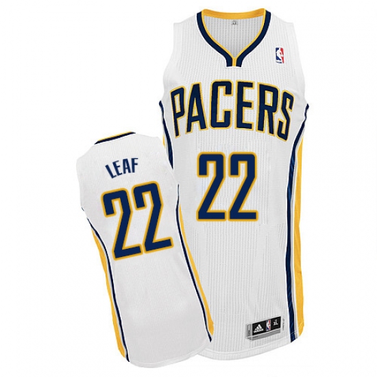 Men's Adidas Indiana Pacers #22 T. J. Leaf Authentic White Home NBA Jersey - Ujersey