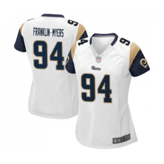 Women's Los Angeles Rams #94 John Franklin-Myers Game White Football Jersey - Ujersey