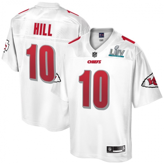 Men's Kansas City Chiefs #10 Tyreek Hill NFL Pro Line White Super Bowl LIV Champions Jersey - Ujersey