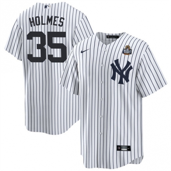 Men's New York Yankees #35 Clay Holmes White 2024 World Series Cool Base Stitched Baseball Jersey - Ujersey
