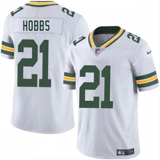 Men's Green Bay Packers #21 Nate Hobbs White 2025 Vapor Untouchable Limited Football Stitched Jersey - Ujersey