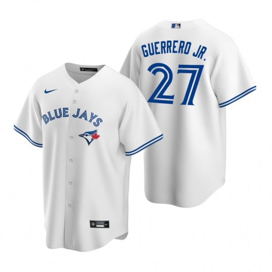 Men's Nike Toronto Blue Jays #27 Vladimir Guerrero Jr. White Home Stitched Baseball Jersey - Ujersey