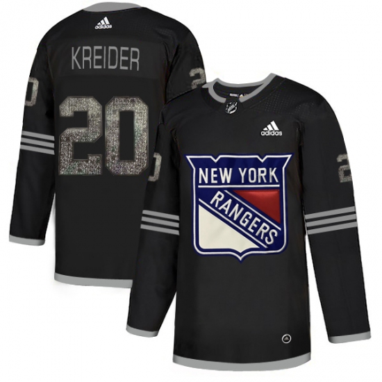 Men's Adidas New York Rangers #20 Chris Kreider Black Authentic Classic Stitched NHL Jersey - Ujersey