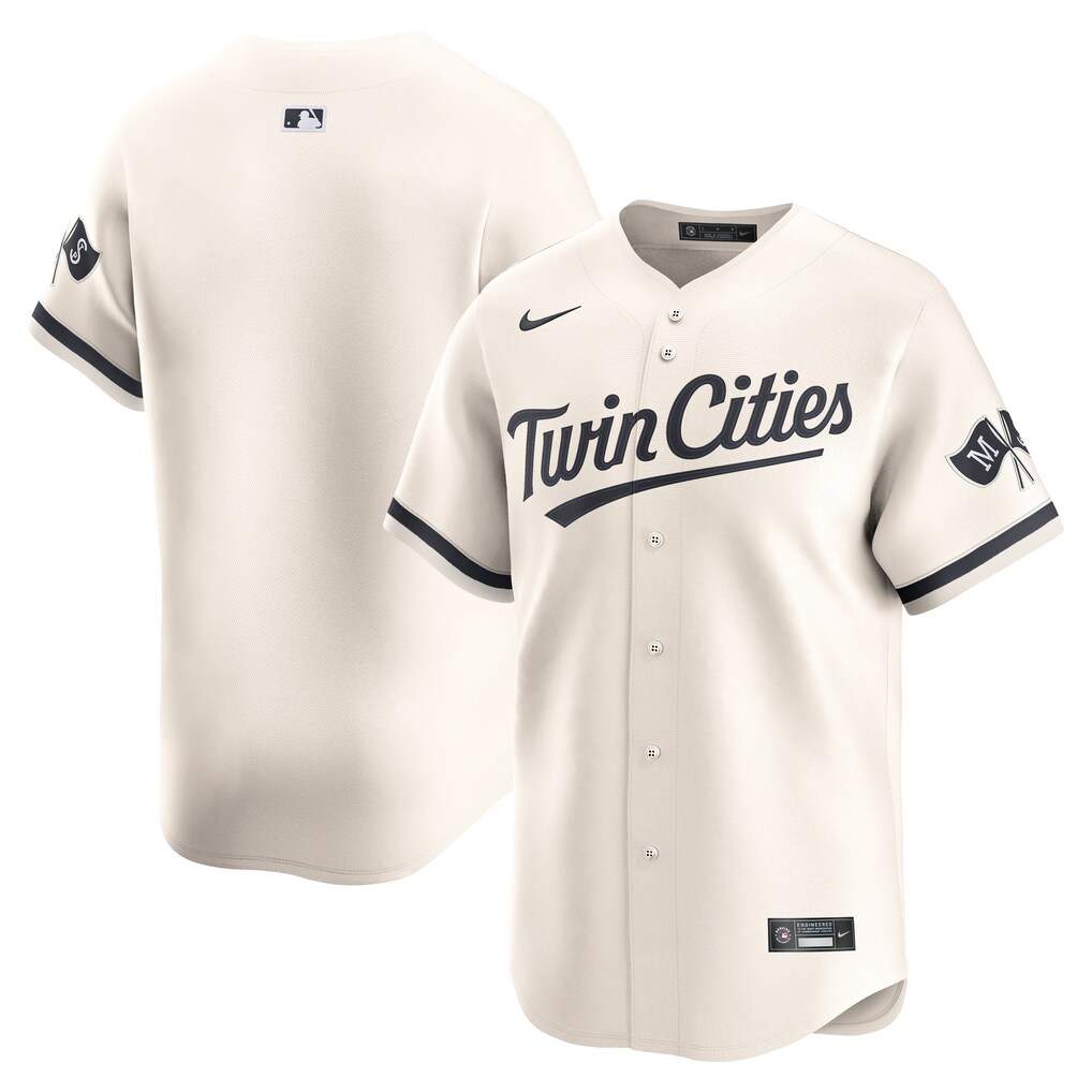 Men's Minnesota Twins Nike Cream Alternate Limited Jersey - Ujersey