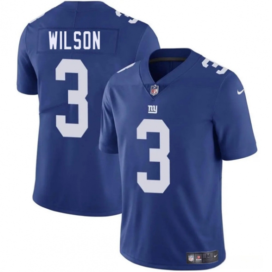 Men's New York Giants #3 Russell Wilson Blue 2025 Vapor Untouchable Limited Football Stitched Jersey - Ujersey