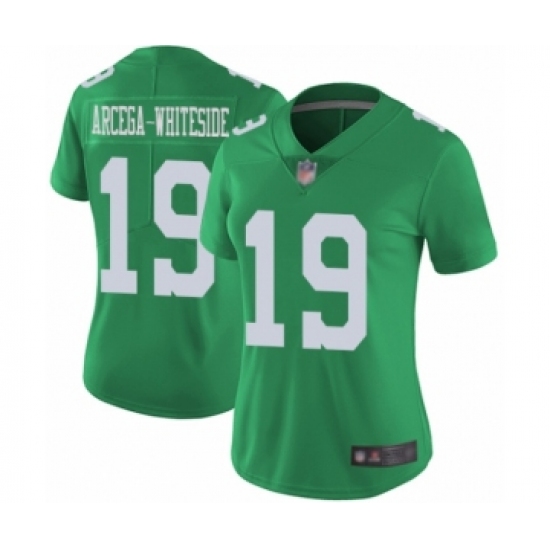 Women's Philadelphia Eagles #19 JJ Arcega-Whiteside Limited Green Rush Vapor Untouchable Football Jersey - Ujersey