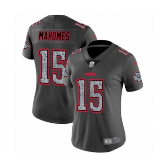 Women's Kansas City Chiefs #15 Patrick Mahomes II Limited Gray Static Fashion Football Jersey - Ujersey
