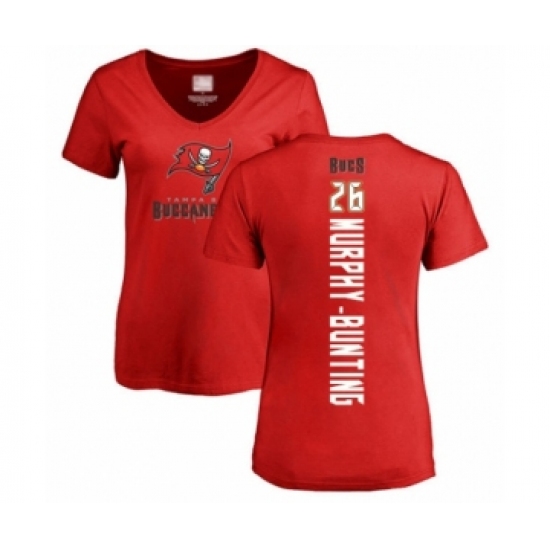 Football Women's Tampa Bay Buccaneers #26 Sean Murphy-Bunting Red Backer T-Shirt - Ujersey