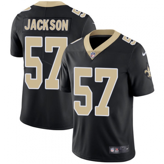 Men's Nike New Orleans Saints #57 Rickey Jackson Black Team Color Vapor Untouchable Limited Player NFL Jersey - Ujersey