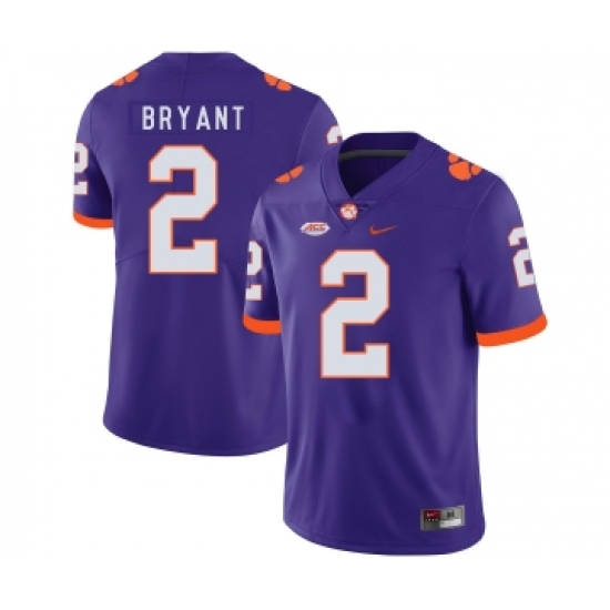 Clemson Tigers 2 Kelly Bryant Purple Nike College Football Jersey - Ujersey