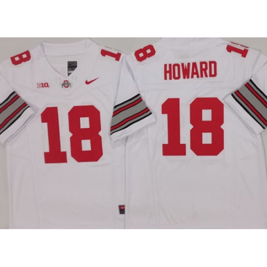 Men's Ohio State Buckeyes #18 Will Howard White 2025 F.U.S.E. Limited Stitched Jersey - Ujersey
