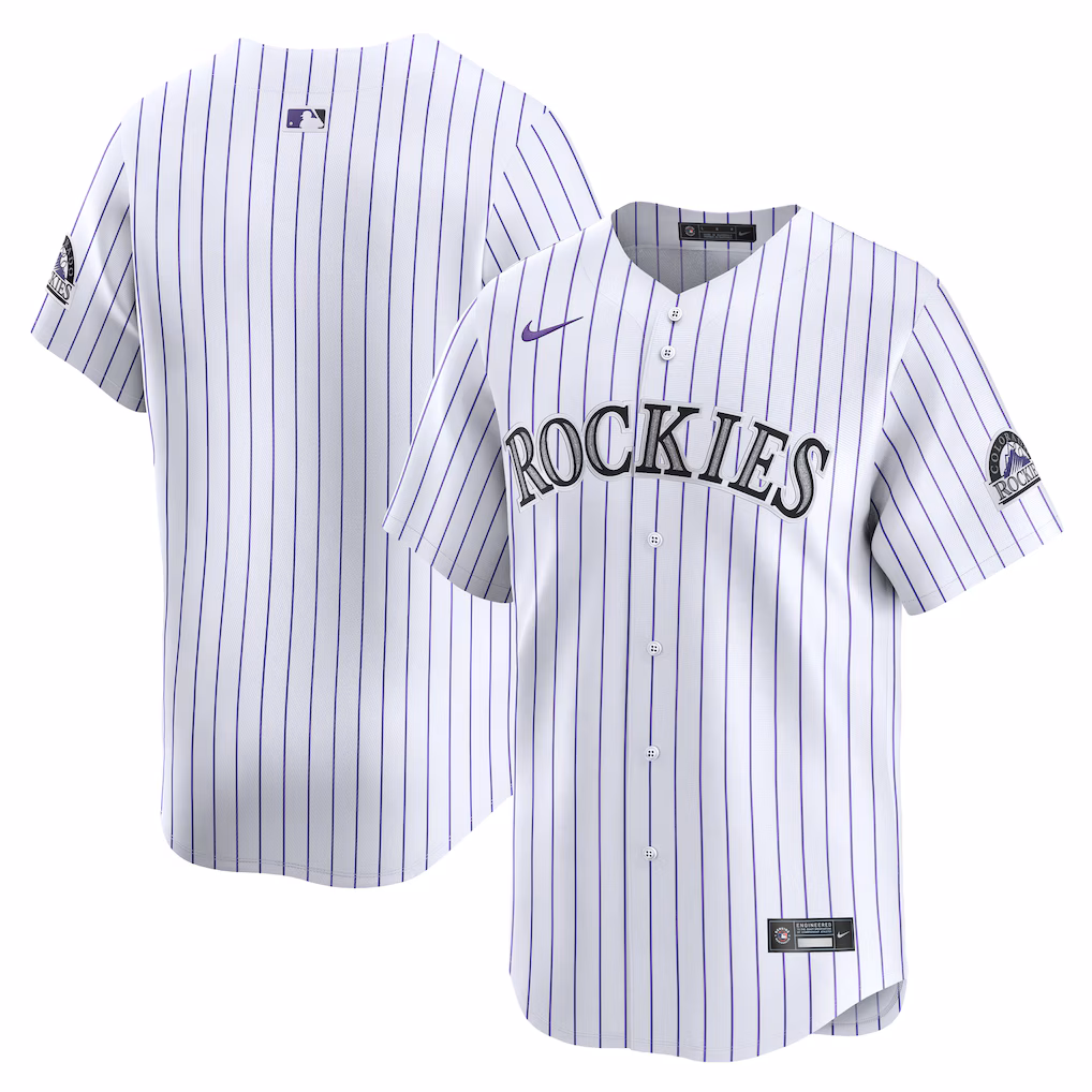 Men's Colorado Rockies  Nike White Home Limited Player Jersey - ujerseystore