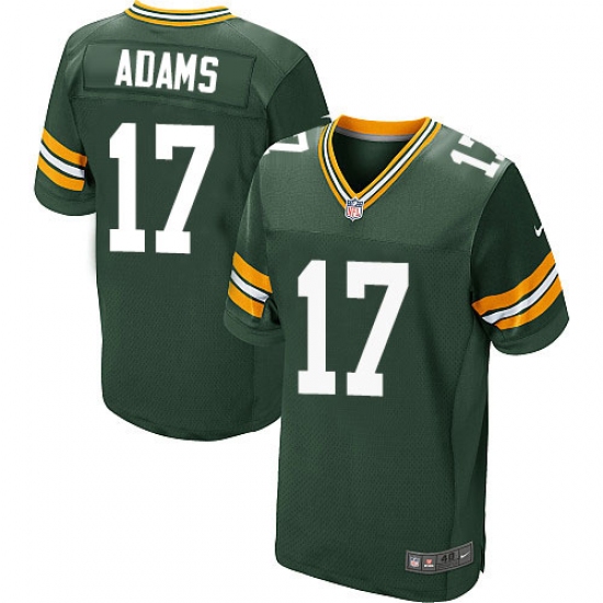 Men's Nike Green Bay Packers #17 Davante Adams Elite Green Team Color NFL Jersey - Ujersey