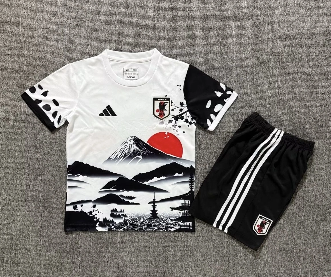 Japan Soccer Jersey Special Edition Kids Kit Jersey+Shorts 2025 - U-jersey