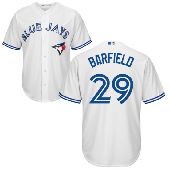 Youth Majestic Toronto Blue Jays #29 Jesse Barfield Authentic White Home MLB Jersey - Ujersey