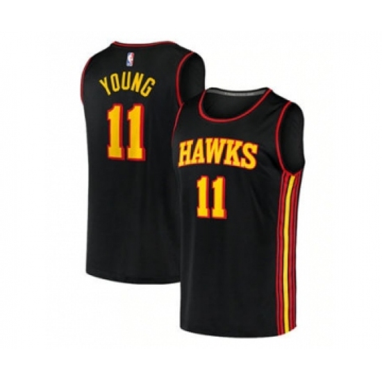 Men's Atlanta Hawks #11 Trae Young Black Stitched Basketball Jersey - Ujersey