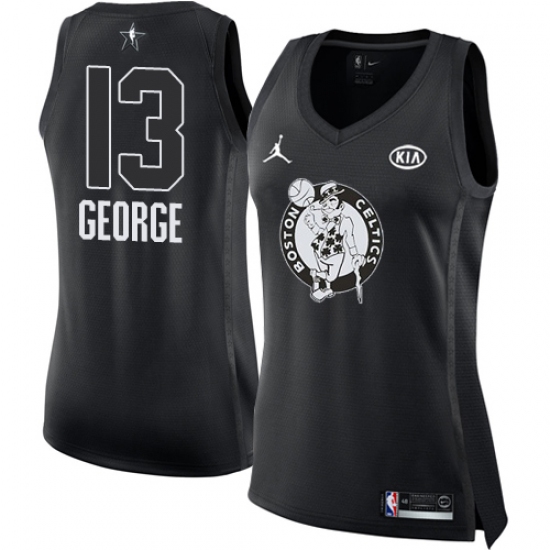 Women's Nike Jordan Oklahoma City Thunder #13 Paul George Swingman Black 2018 All-Star Game NBA Jersey - Ujersey