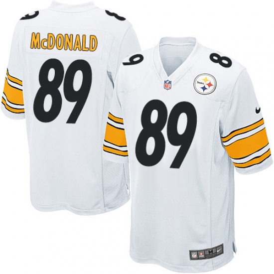 Men's Nike Pittsburgh Steelers #89 Vance McDonald Game White NFL Jersey - Ujersey