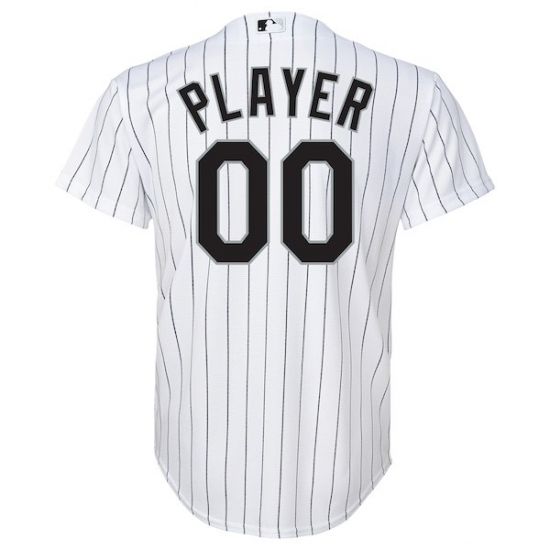 Youth Chicago White Sox White Home Replica Custom Jersey - Ujersey