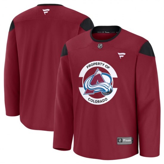 Men's Colorado Avalanche Burgundy 2024-25 Team Practice Stitched Jersey - Ujersey
