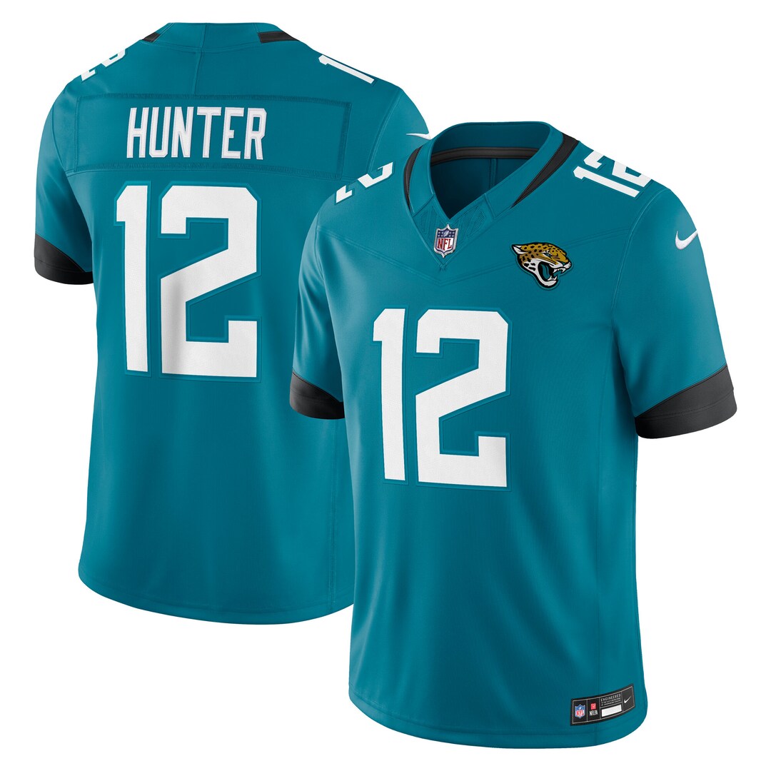Men's Jacksonville Jaguars Travis Hunter Nike Teal Team Vapor F.U.S.E. Stitched Limited Jersey - Ujersey