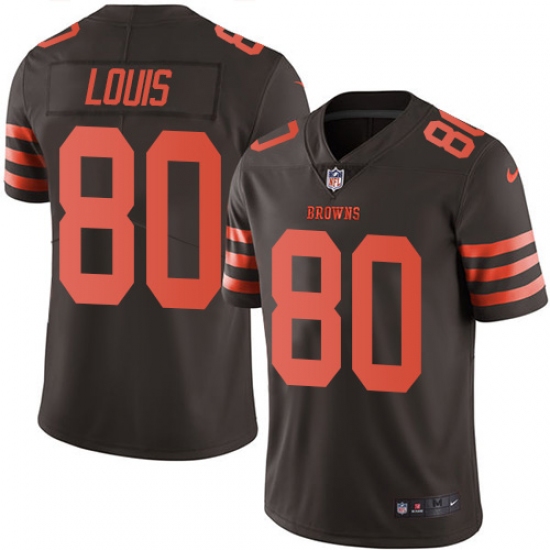 Men's Nike Cleveland Browns #80 Ricardo Louis Limited Brown Rush Vapor Untouchable NFL Jersey - Ujersey