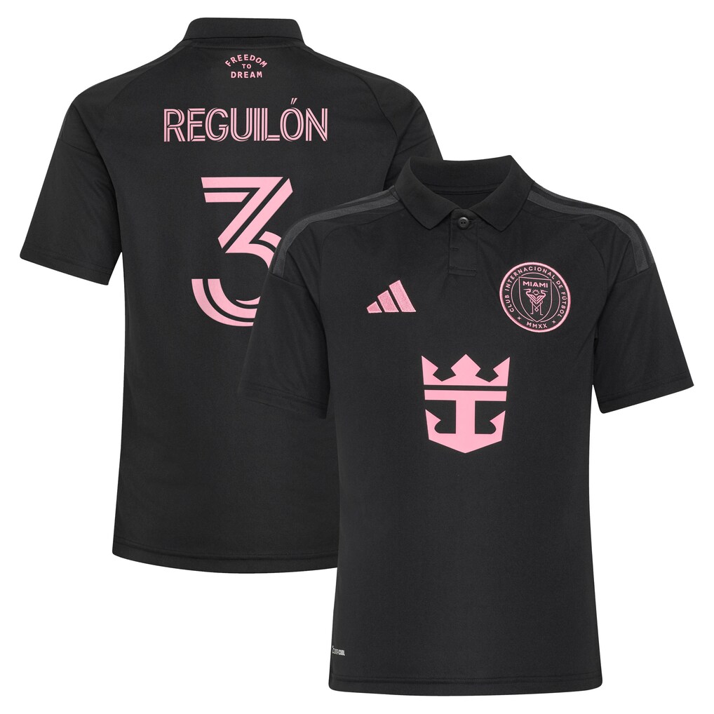 Youth Inter Miami CF Sergio Reguilón adidas Black 2026 Presagio Replica Jersey - Ujersey