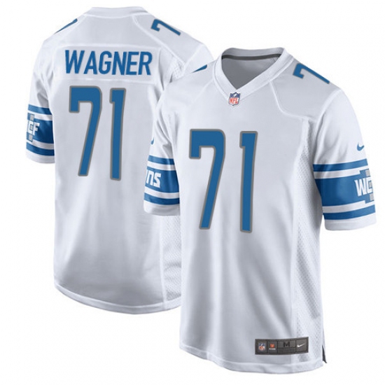 Men's Nike Detroit Lions #71 Ricky Wagner Game White NFL Jersey - Ujersey