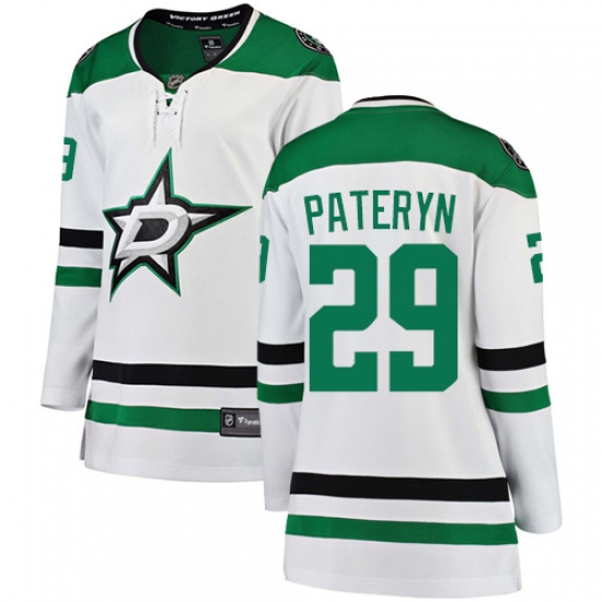 Women's Dallas Stars #29 Greg Pateryn Authentic White Away Fanatics Branded Breakaway NHL Jersey - Ujersey