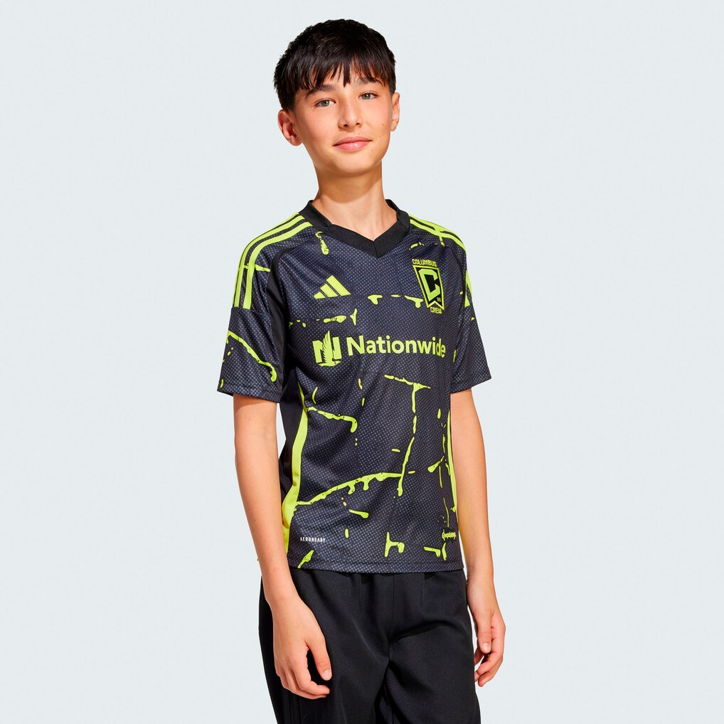 Youth Columbus Crew adidas Black 2025 The Goosebumps Kit Replica Jersey - Ujersey