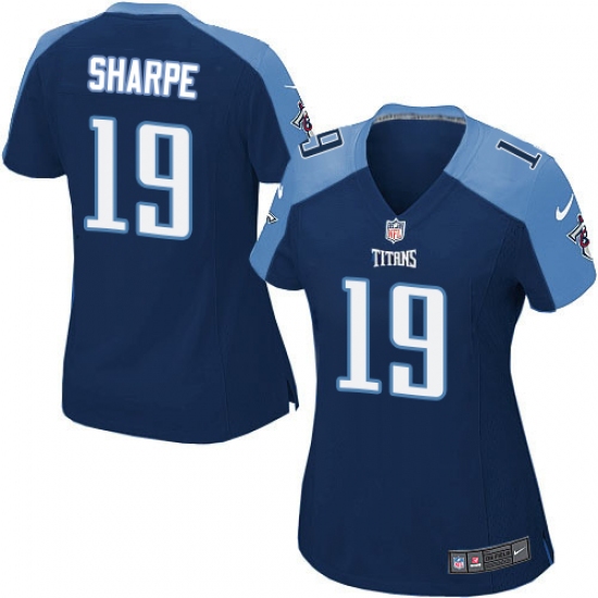 Women's Nike Tennessee Titans #19 Tajae Sharpe Game Navy Blue Alternate NFL Jersey - Ujersey