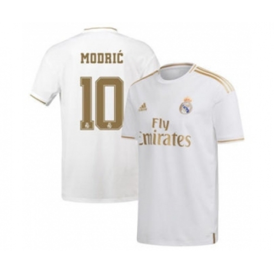 Men's Real Madrid #10 Luka Modric White Soccer Jersey 003