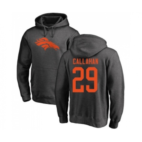 Football Denver Broncos #29 Bryce Callahan Ash One Color Pullover Hoodie - Ujersey