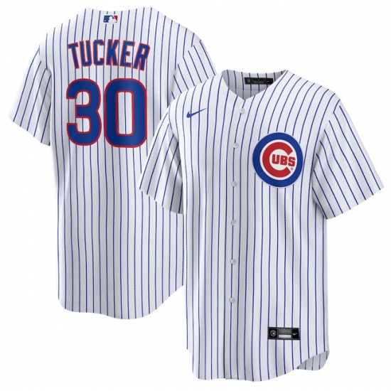 Men's Chicago Cubs #30 Kyle Tucker White 2024 Cool Base Stitched Baseball Jersey - Ujersey