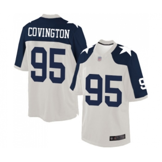 Men's Dallas Cowboys #95 Christian Covington Limited White Throwback Alternate Football Jersey - Ujersey