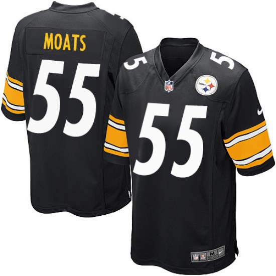 Men's Nike Pittsburgh Steelers #55 Arthur Moats Game Black Team Color NFL Jersey - Ujersey