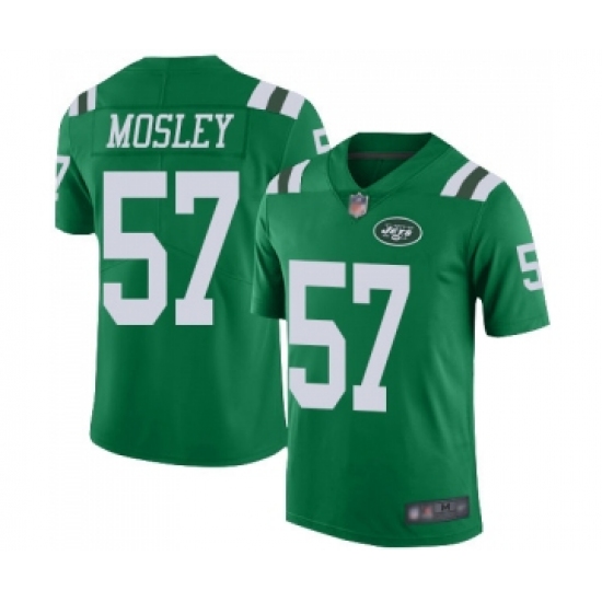 Men's New York Jets #57 C.J. Mosley Elite Green Rush Vapor Untouchable Football Jersey - Ujersey