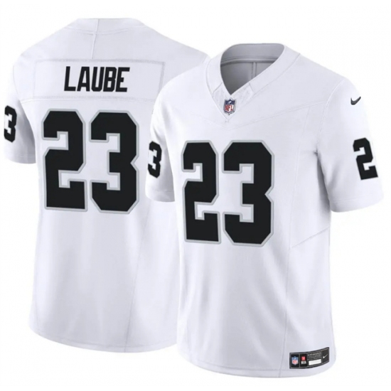 Men's Las Vegas Raiders #23 Dylan Laube White F.U.S.E Vapor Stitched Football Jersey - Ujersey