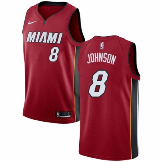 Men's Nike Miami Heat #8 Tyler Johnson Authentic Red NBA Jersey Statement Edition - Ujersey