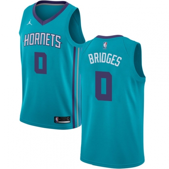 Women's Nike Jordan Charlotte Hornets #0 Miles Bridges Swingman Teal NBA Jersey - Icon Edition - Ujersey