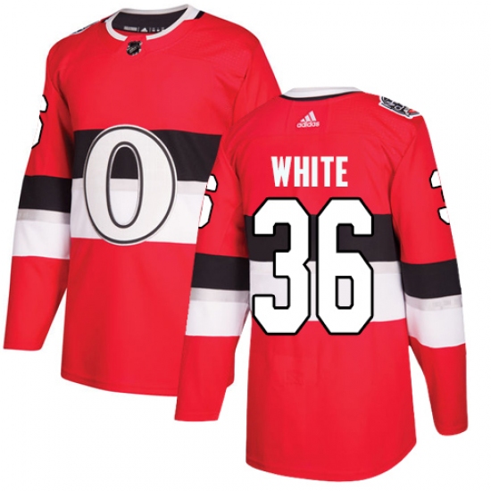 Men's Adidas Ottawa Senators #36 Colin White Red Authentic 2017 100 Classic Stitched NHL Jersey - Ujersey