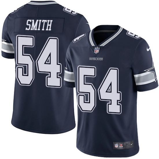 Men's Nike Dallas Cowboys #54 Jaylon Smith Navy Blue Team Color Vapor Untouchable Limited Player NFL Jersey - Ujersey