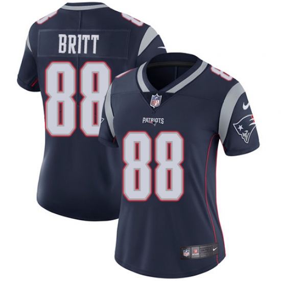 Women's Nike New England Patriots #88 Kenny Britt Navy Blue Team Color Vapor Untouchable Limited Player NFL Jersey - Ujersey